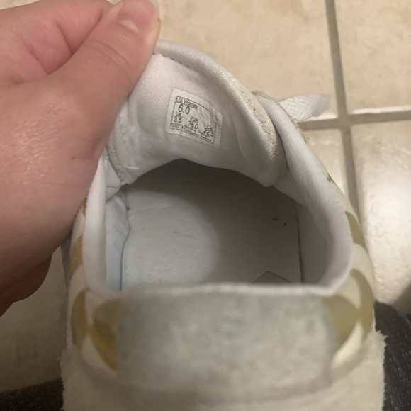 Vans White and Gold Women's Sneakers - Picture 3 of 6